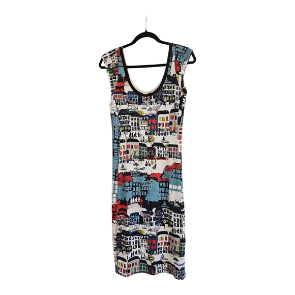 Anthropologie Weston Cityscape Print Dress Women’s Medium - Picture 4 of 11